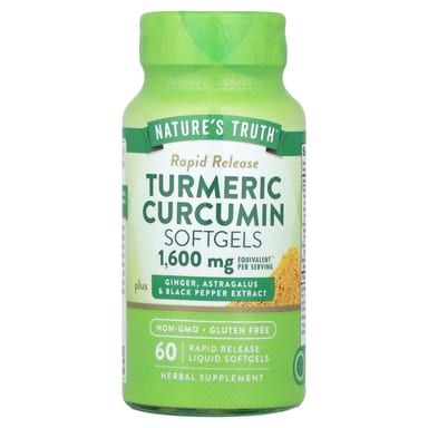 Куркумин Nature's Truth Turmeric plus Ginger Astragalus & Black Pepper Extract 60 Rapid Release, мягкие капсулы