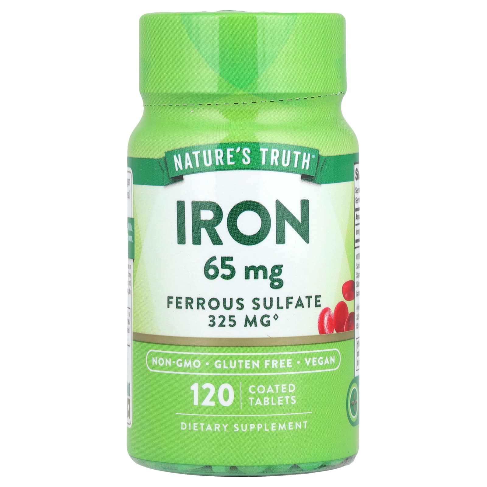 Железо Nature's Truth 120 Coated Tablets, 65 мг, таблетки