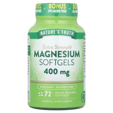 Магний Nature's Truth 72 Quick Release, 400 мг, мягкие капсулы