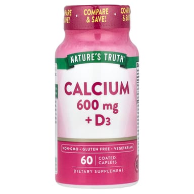 Кальций Nature's Truth D3, оттенок 60 Coated Caplets
