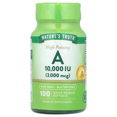 Витамин A Nature's Truth High Potency ( ) 100 Quick Release, 3000 мкг (10000 МЕ), мягкие капсулы