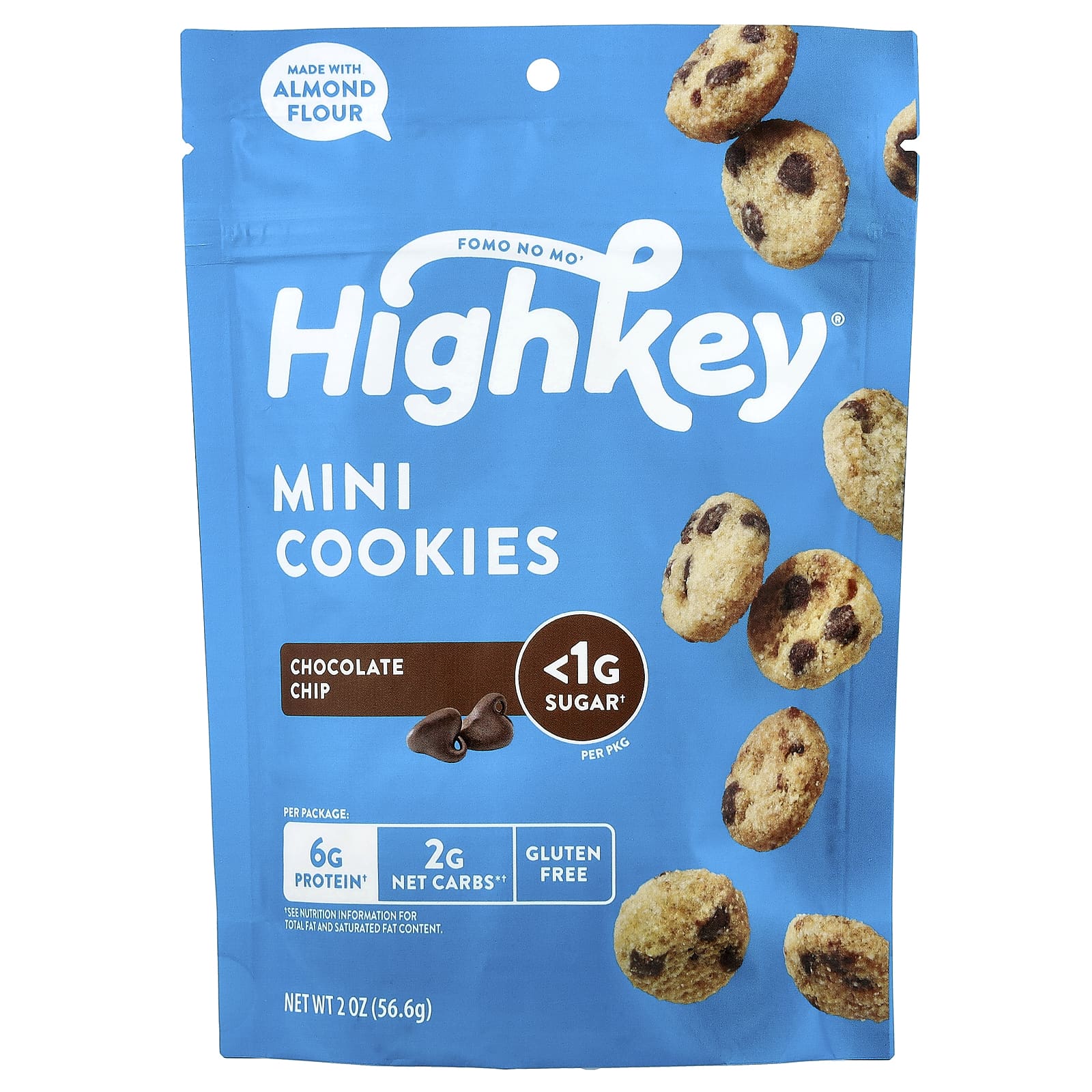 Шоколад HighKey Mini Cookies, вкус Chocolate Chip, 56.6 г