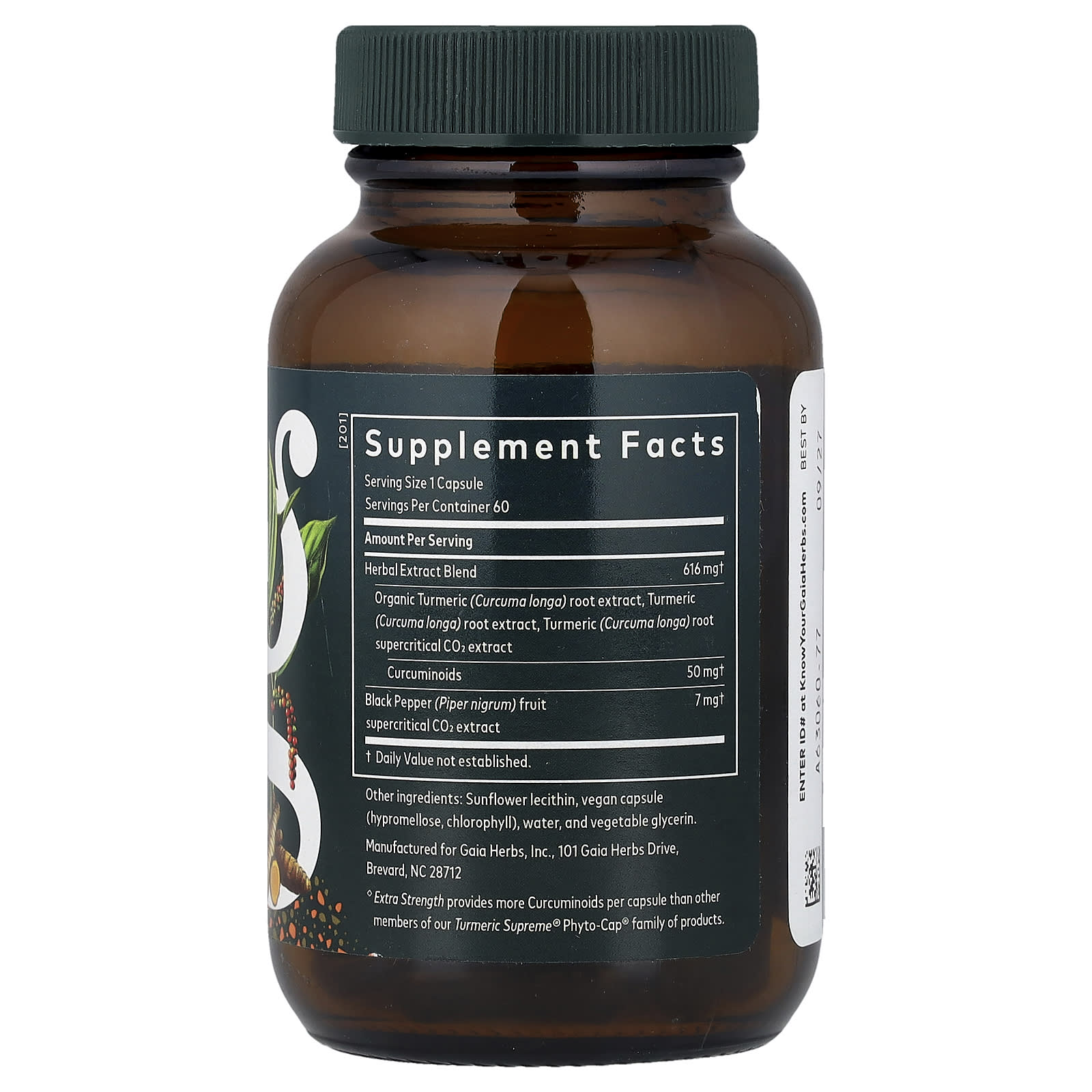 Куркума Gaia Herbs Supreme®, оттенок 60 Liquid Phyto-Caps, жидкая форма — фото 2