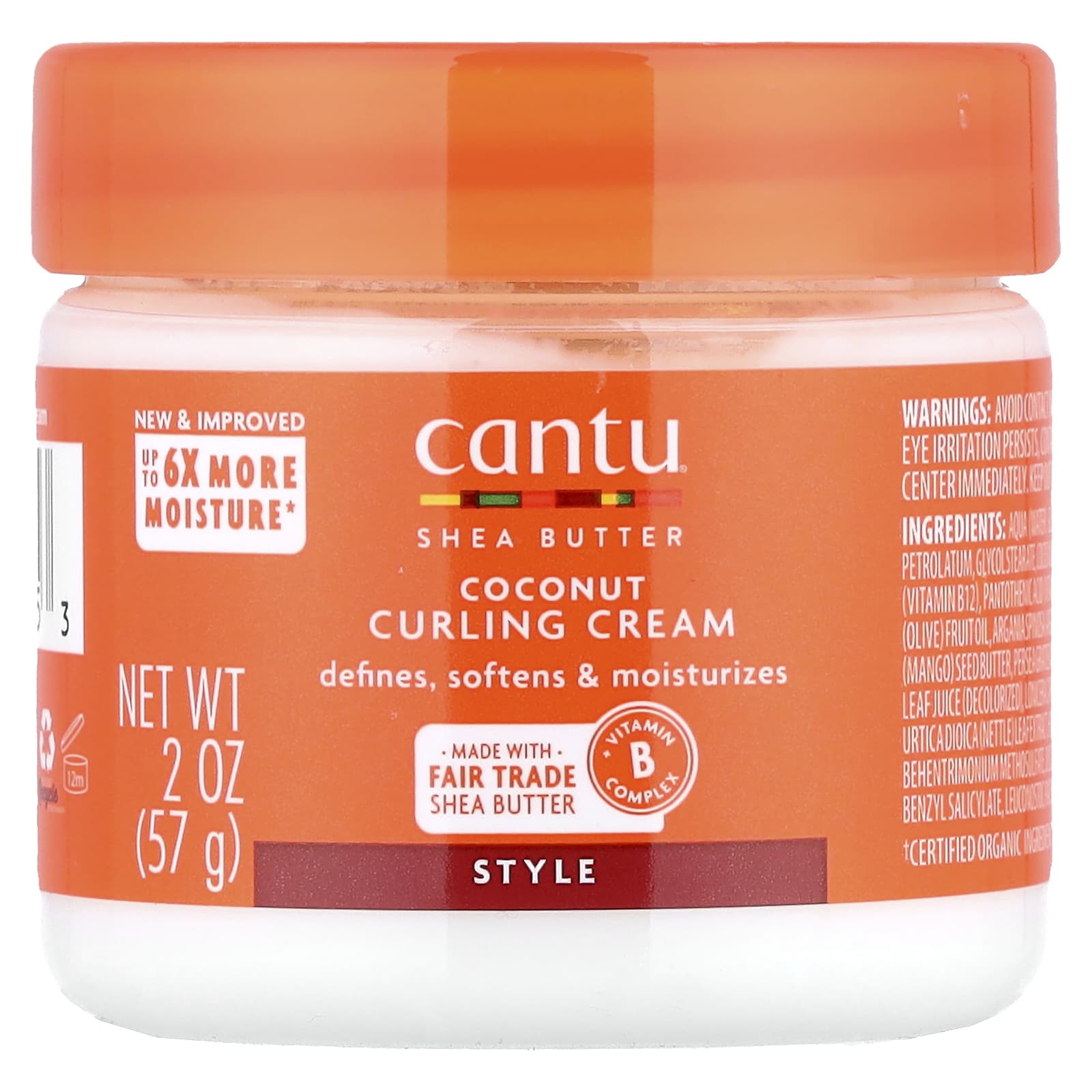 Крем Cantu Shea Butter, вкус Coconut Curling Cream, 57 г
