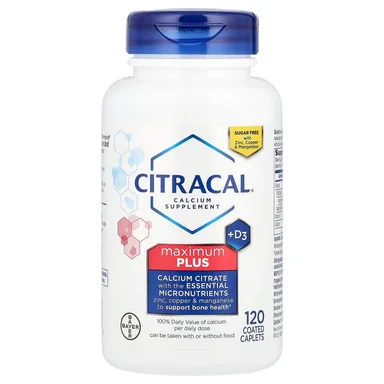 Фото товара: Добавка Citracal Calcium D3 Maximum Plus, 120 каплет в оболочке