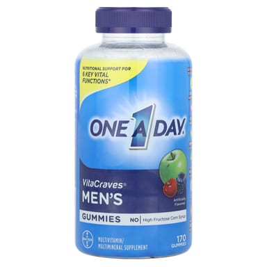 Мультивитамины One-A-Day VitaCraves® Men's /Multimineral Supplement Gummies, 170 жевательных пастилок