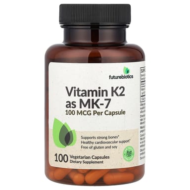 Витамин K2 MK-7 Futurebiotics Vitamin K2 as MK-7, 100 мкг, 100 растительных капсул
