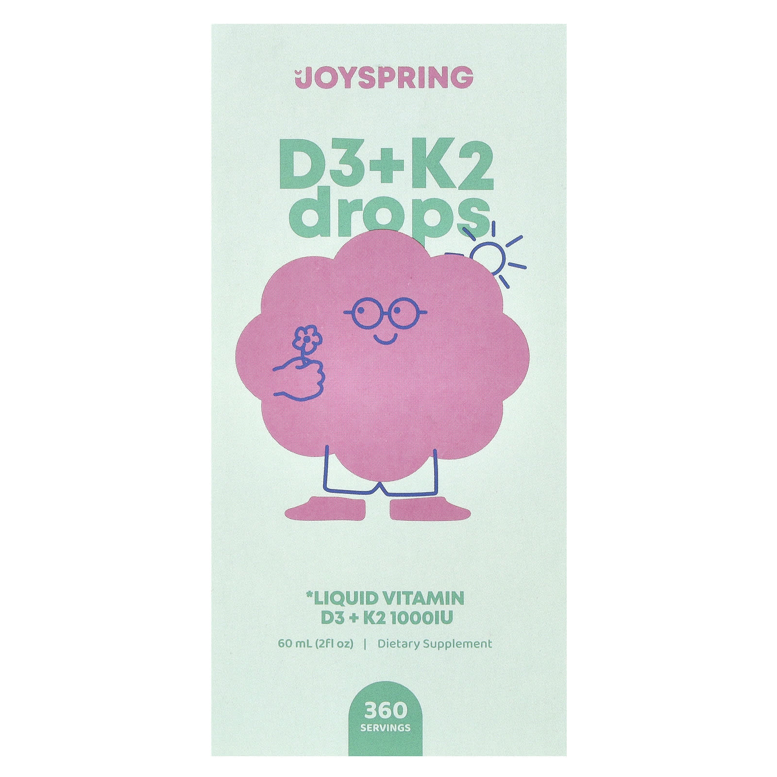 Витамин D3 JoySpring K2 Drops, 60 мл, капли — фото 2