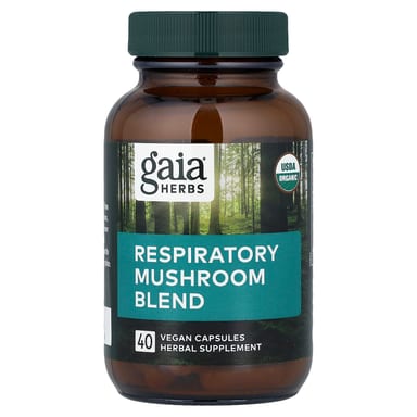 Смешанный грибной комплекс для дыхательной системы Gaia Herbs, 40 веганских капсул