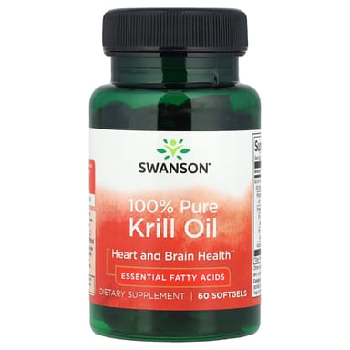 Масло криля Swanson 100% Pure, 60 мягких капсул