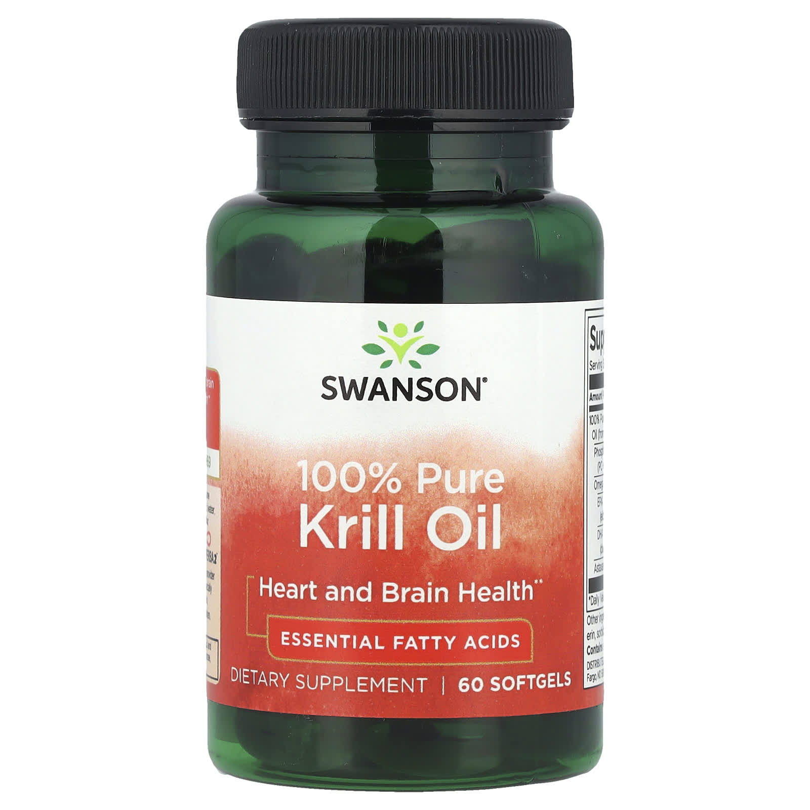 Масло криля Swanson 100% Pure, 60 мягких капсул