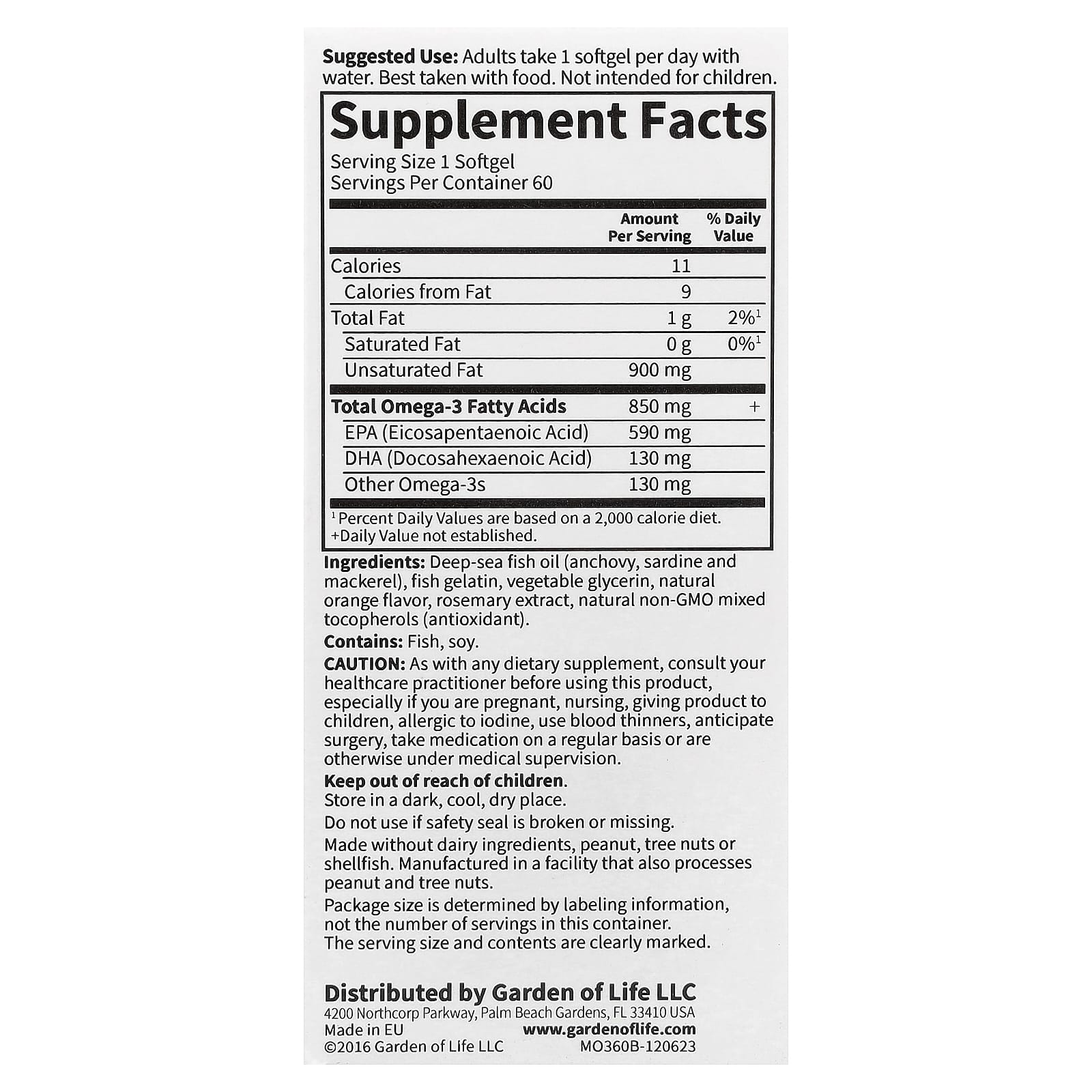 Рыбий жир Minami Nutrition Garden of Life® Supercritical Omega-3, вкус Orange, 60 мягких капсул — фото 3