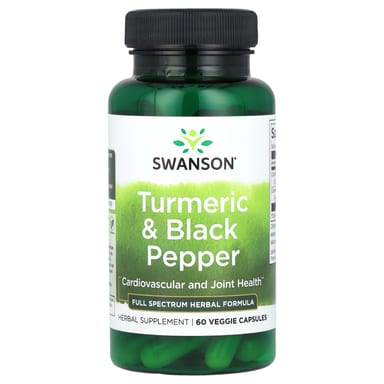 Куркума Swanson & Black Pepper, 60 растительных капсул