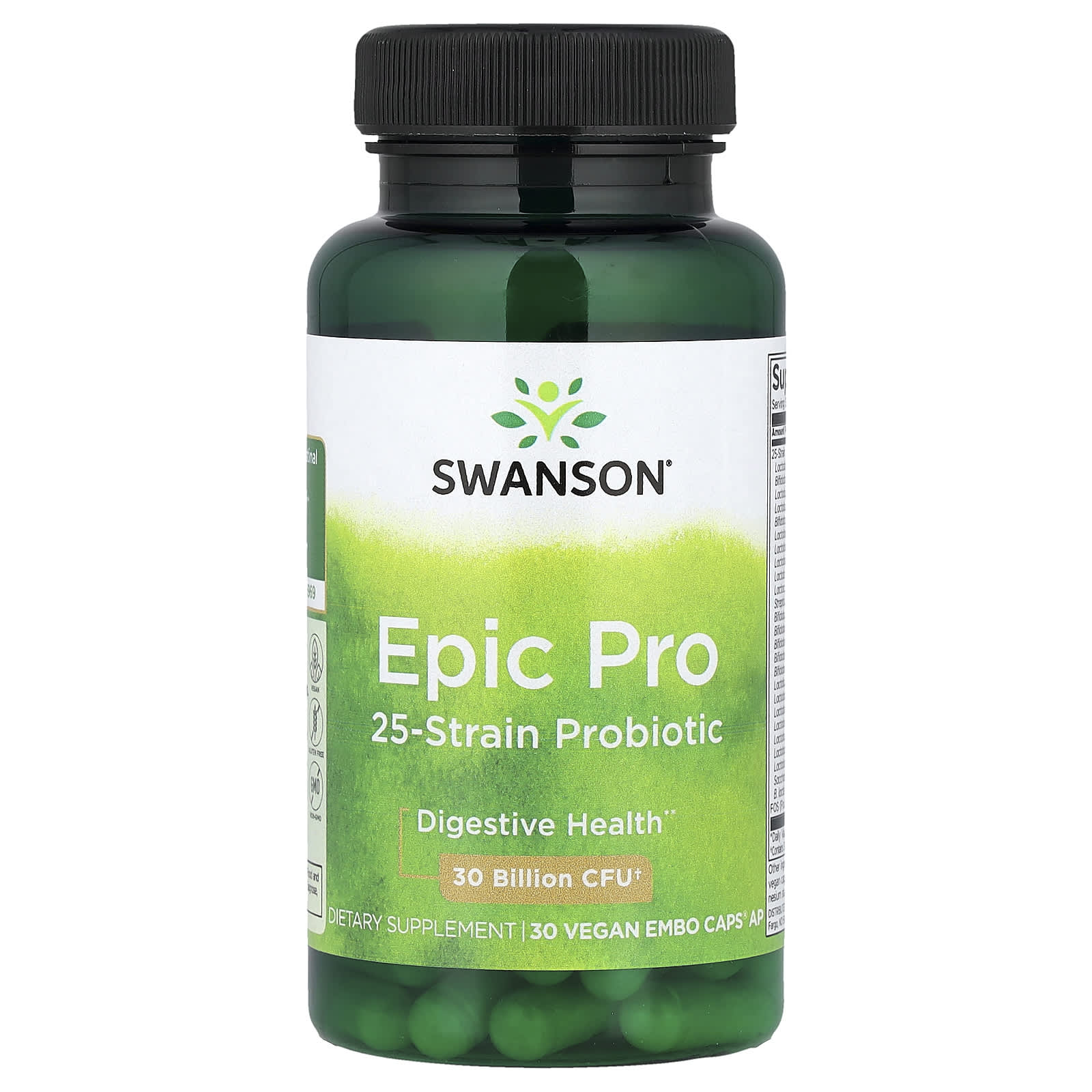 Пробиотик Swanson Epic Pro 25-Strain 30 Vegan Embo Caps® AP, 30 млрд КОЕ