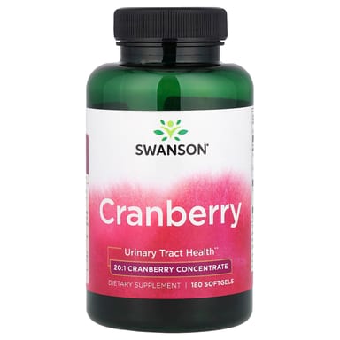 Клюква Swanson, вкус Cranberry, 180 мягких капсул
