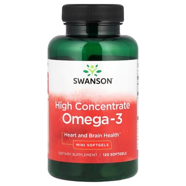 Омега-3 Swanson High Concentrate 120 Mini, мягкие капсулы