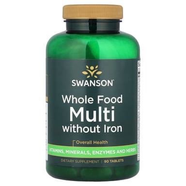 Железо Swanson Whole Food Multi Without, 90 таблеток