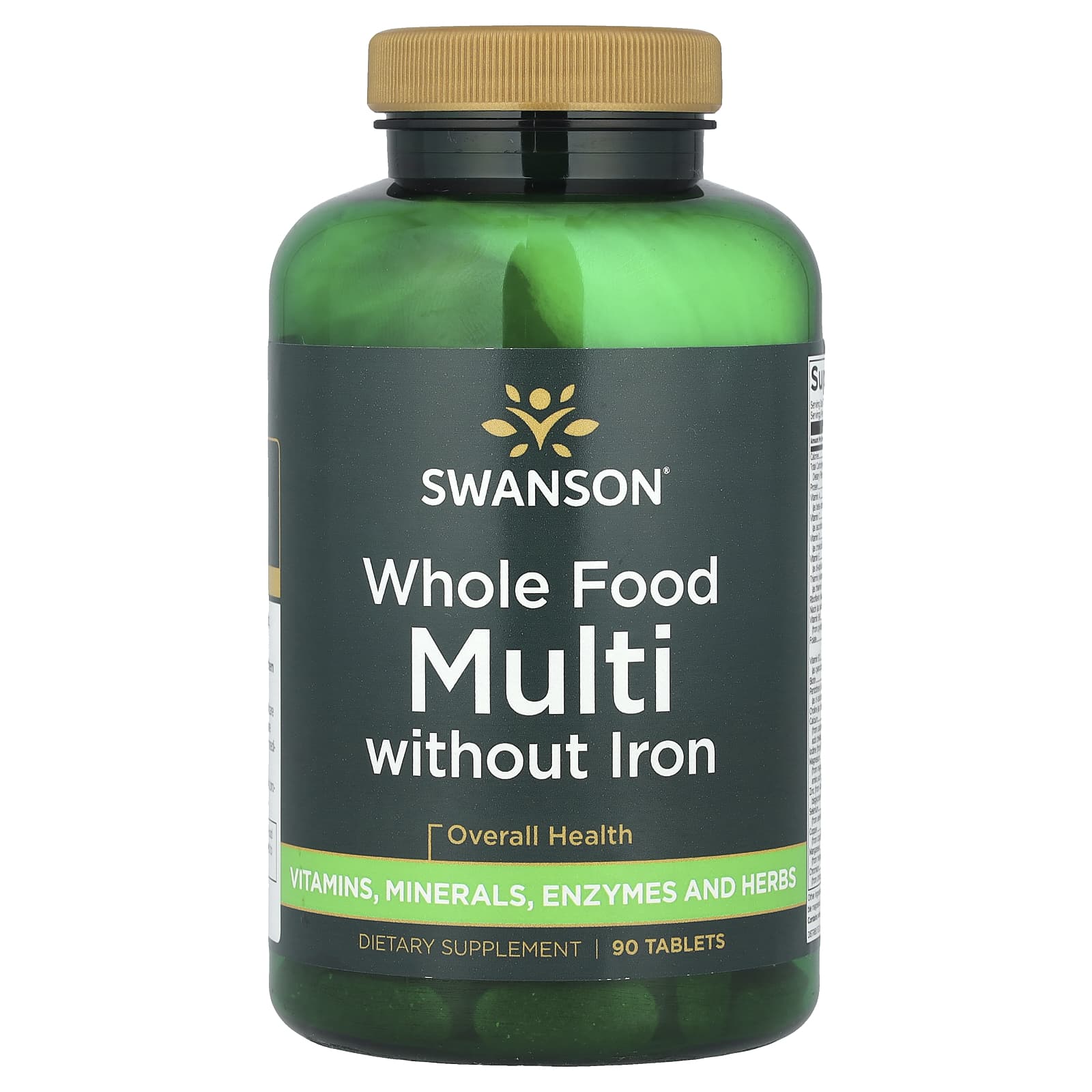 Железо Swanson Whole Food Multi Without, 90 таблеток