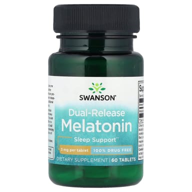 Мелатонин Swanson Dual-Release, 3 мг, 60 таблеток