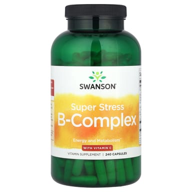 Комплекс витаминов B Swanson Super Stress B-Complex With Vitamin C, 240 капсул
