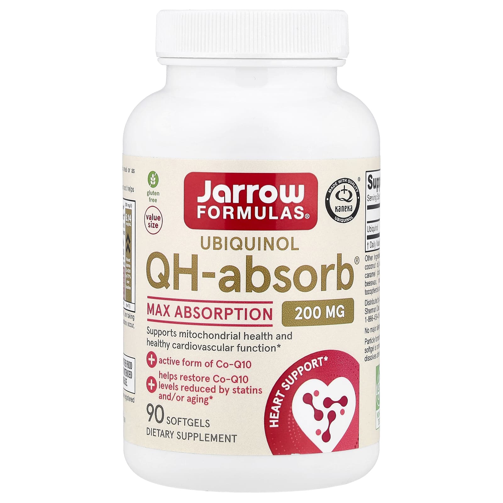 Убихинол Jarrow Formulas QH-Absorb® Max Absorption, 200 мг, 90 мягких капсул