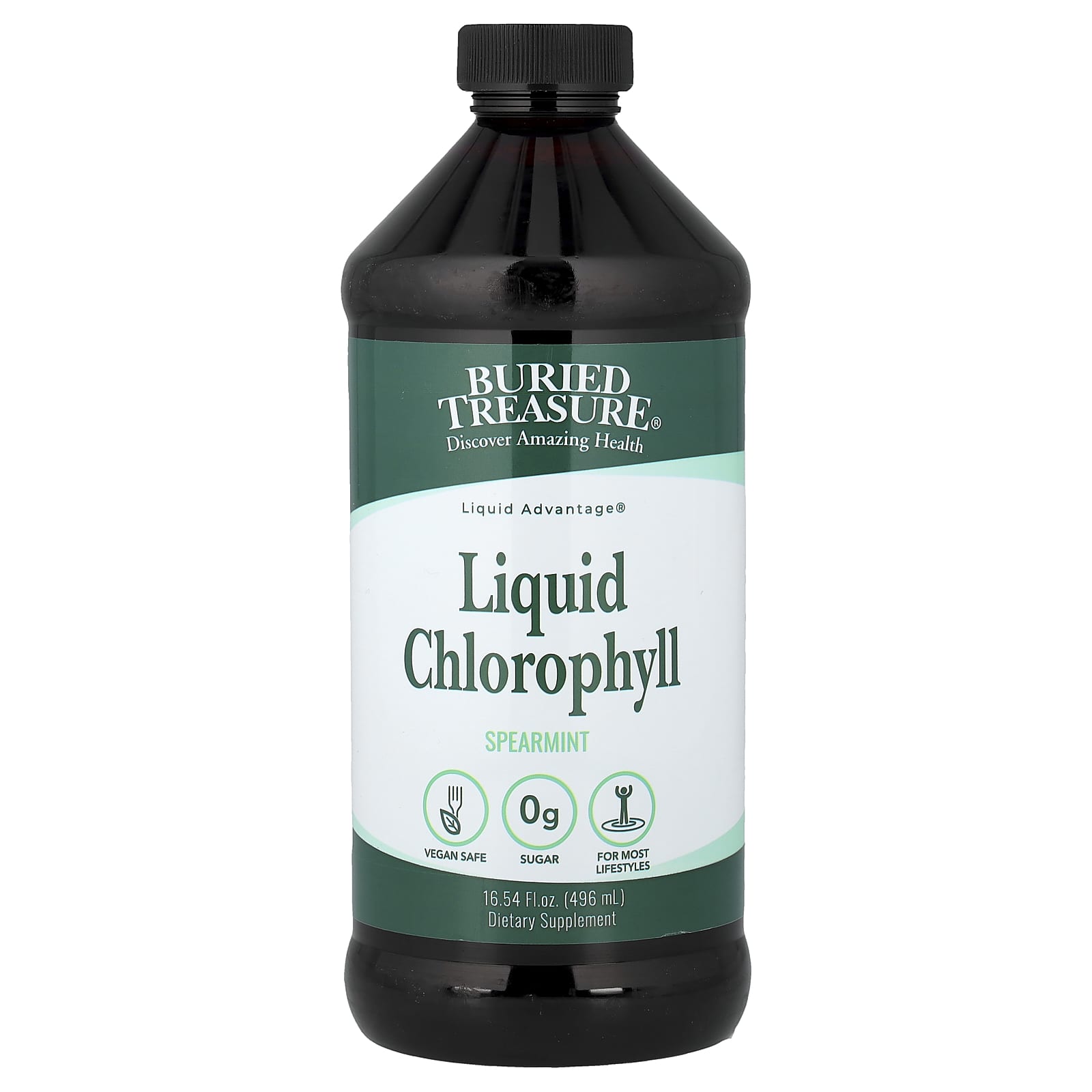 Хлорофилл Buried Treasure Liquid, оттенок Spearmint, 496 мл, жидкая форма
