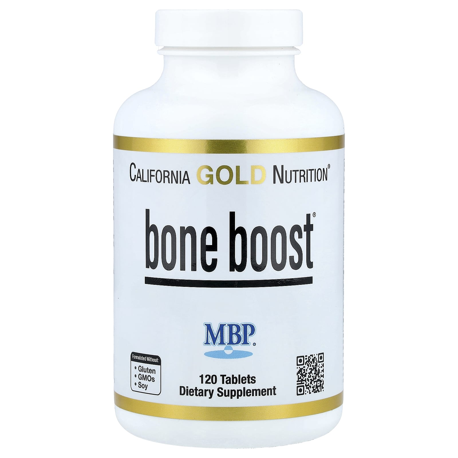 Магний California Gold Nutrition Bone Boost® with Calcium Vitamin C and Potassium, 120 таблеток — фото 3