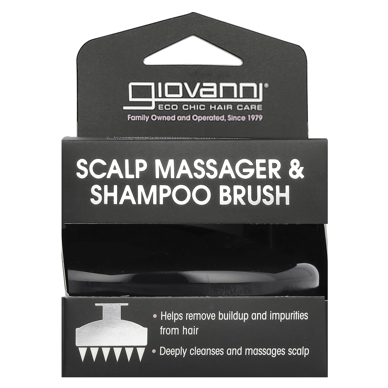 Шампунь Giovanni Scalp Massager & Brush 1 Brush, оттенок Black — фото 3
