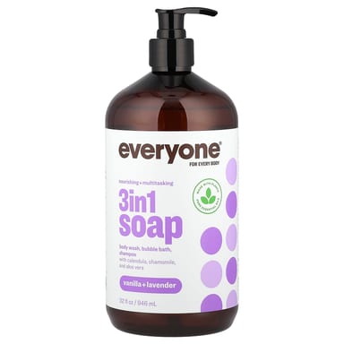 Средство 3 в 1 Everyone, пена для ванны, вкус Vanilla Lavender, 946 мл
