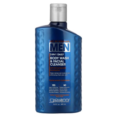 Средство для умывания Giovanni Art Of Giovanni Men 2-In-1 Daily Body Wash & with Ginseng and Eucalyptus, 499 мл