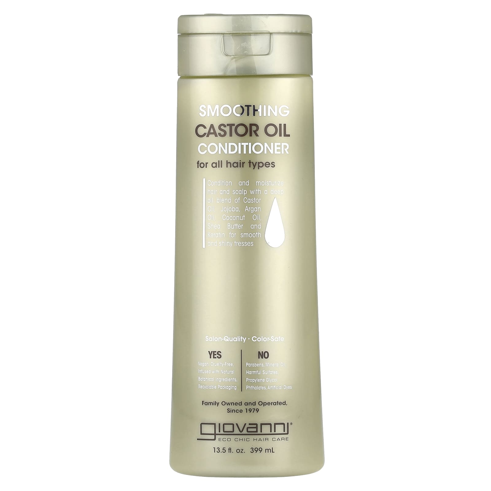 Кондиционер Giovanni Smoothing Castor Oil For All Hair Types, 399 мл, масло