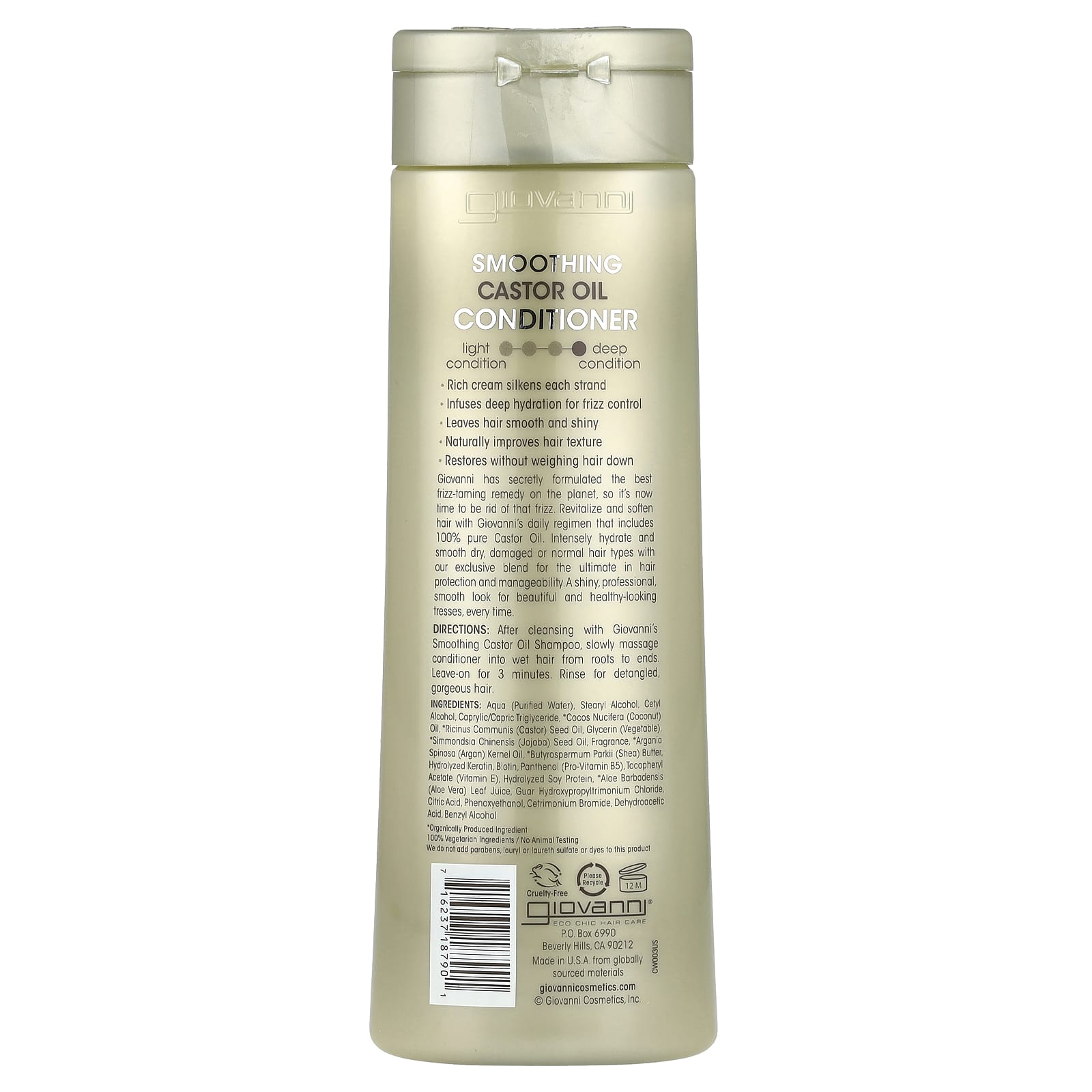Кондиционер Giovanni Smoothing Castor Oil For All Hair Types, 399 мл, масло — фото 2