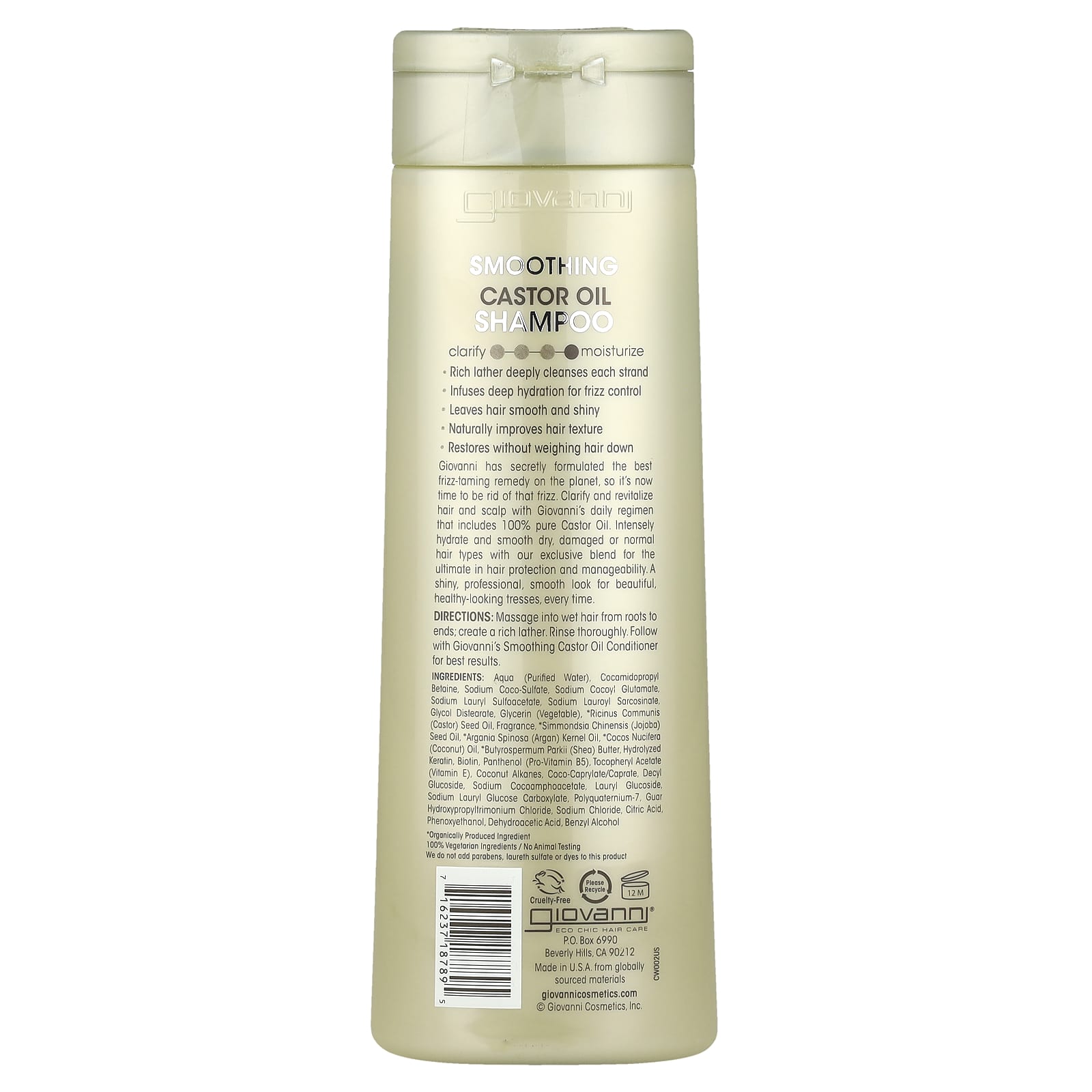 Касторовое масло Giovanni Smoothing Shampoo For All Hair Types, 399 мл — фото 2
