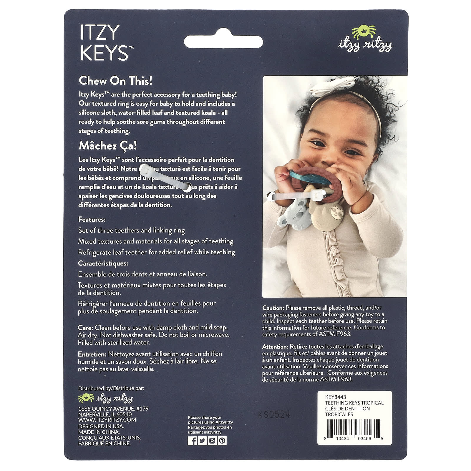 Игрушка для прорезывания зубов itzy ritzy, 3+ месяцев, Тропический, 1 шт. — фото 3