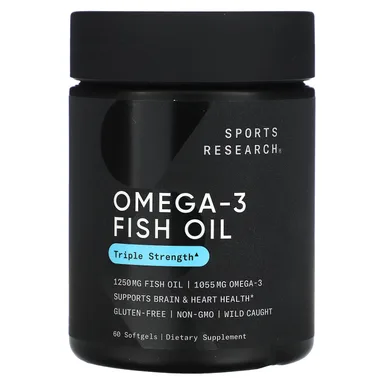 Фото товара: Рыбий жир Sports Research Omega-3 Triple Strength, 60 мягких капсул