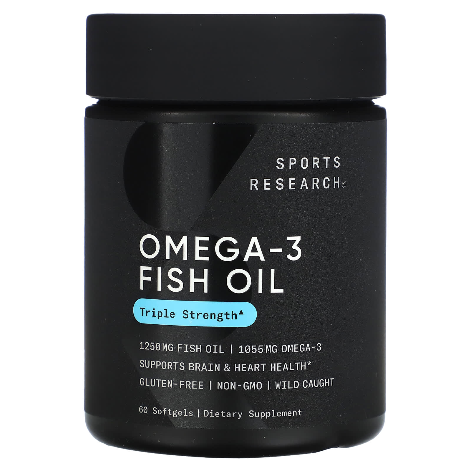 Рыбий жир Sports Research Omega-3 Triple Strength, 60 мягких капсул