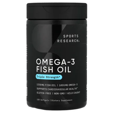 Фото товара: Рыбий жир Sports Research Omega-3 Triple Strength, 120 мягких капсул