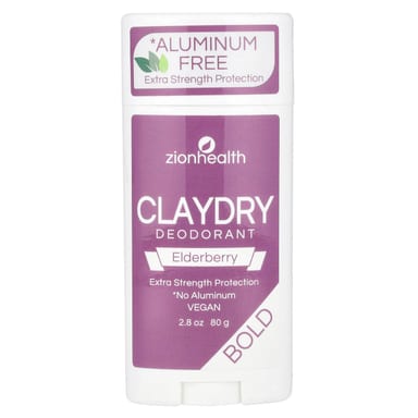 Бузина Zion Health Bold ClayDry Deodorant, вкус Elderberry, 80 г