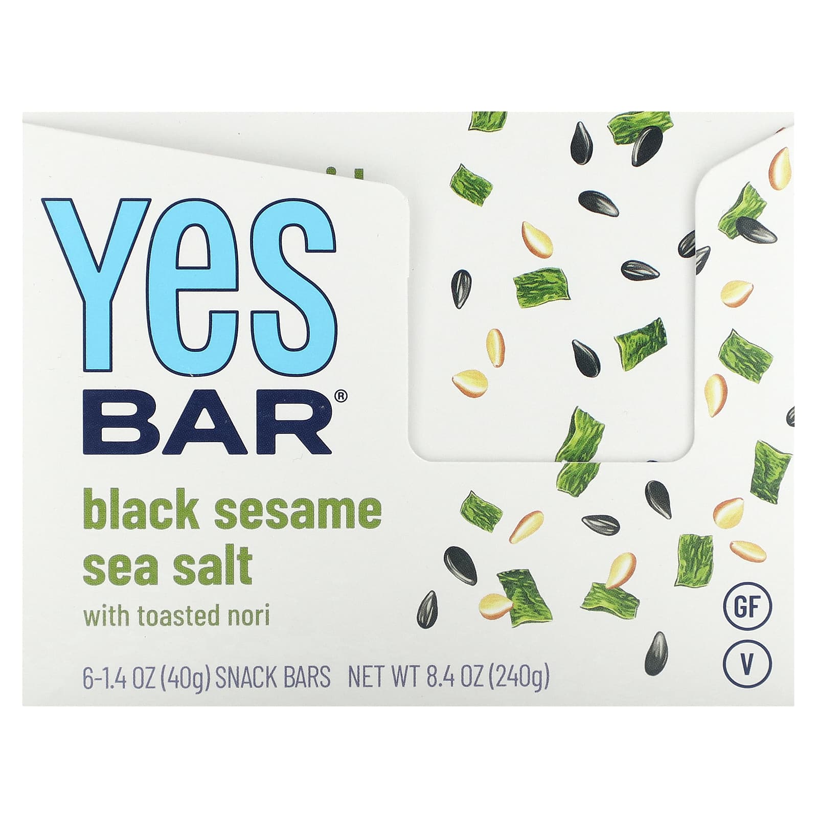 Батончик Yes Bar Black Sesame Sea Salt, 40 г, 6 шт. — фото 2