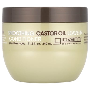Несмываемый кондиционер Giovanni Smoothing Castor Oil For All Hair Types, 340 мл, масло