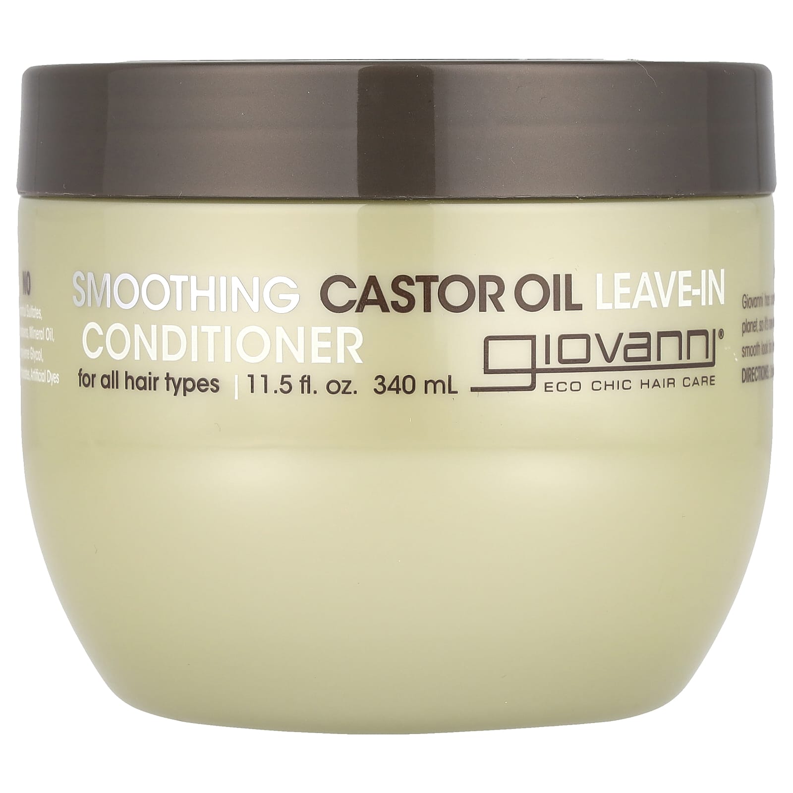 Несмываемый кондиционер Giovanni Smoothing Castor Oil For All Hair Types, 340 мл, масло