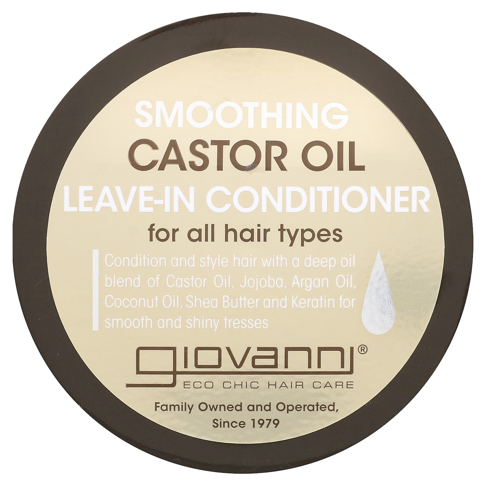 Несмываемый кондиционер Giovanni Smoothing Castor Oil For All Hair Types, 340 мл, масло — фото 4