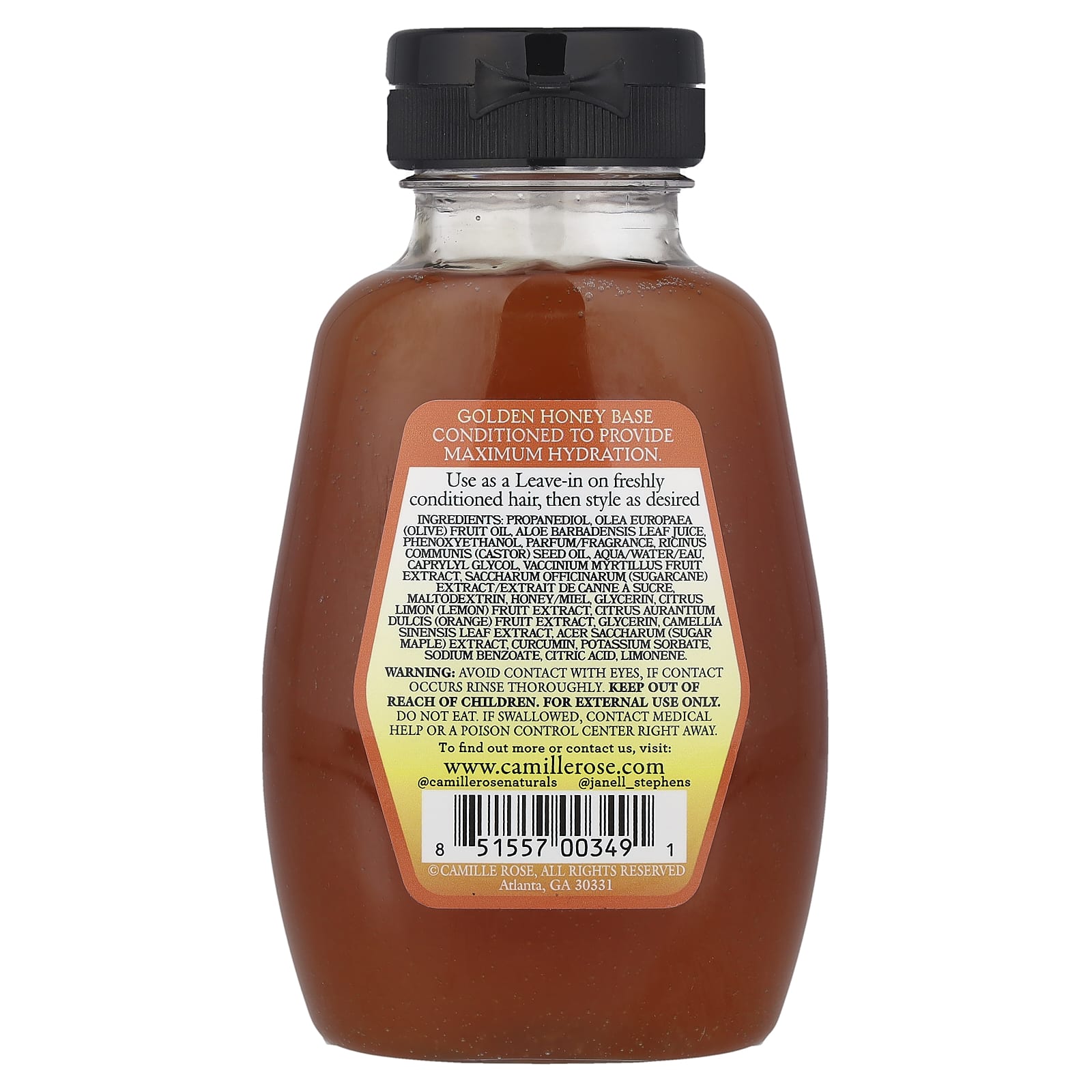 Кондиционер Camille Rose Honey Hydrate Leave-In Hair, 266 мл — фото 2