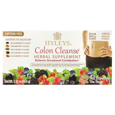 Чайные пакетики Hyleys Tea Colon Cleanse Assorted Tea Collection 42 Foil Envelope, без кофеина, 63 г