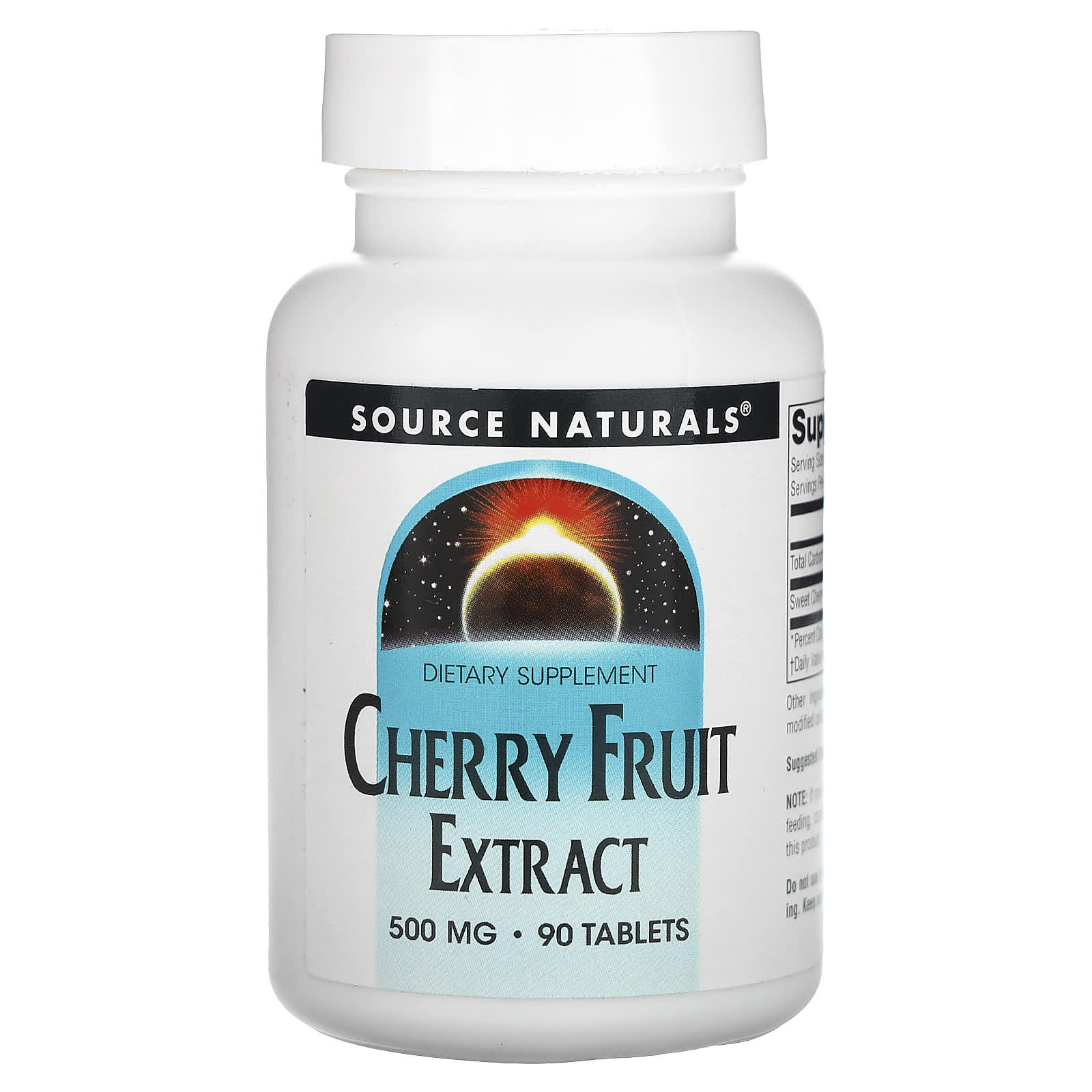 Экстракт вишни Source Naturals, вкус Cherry Fruit Extract, 500 мг, 90 таблеток