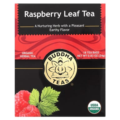 Травяной чай Buddha Teas Organic 18 Tea Bags, без кофеина, вкус Raspberry Leaf, 24 г, чайные пакетики