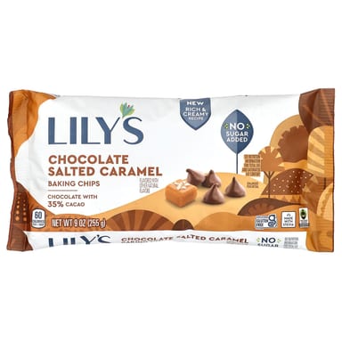 Шоколад Lily's Sweets Baking Chips, вкус Chocolate Salted Caramel, 255 г