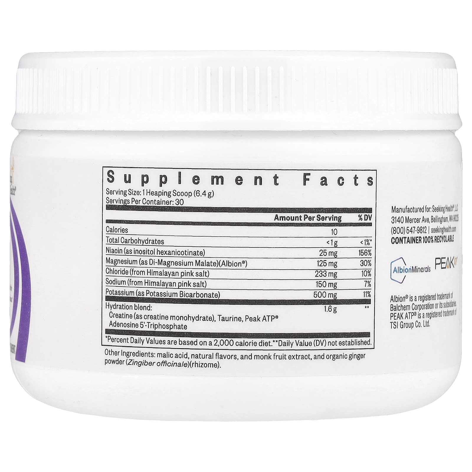 Электролиты Seeking Health, 192 г (6.77 oz) ягодный вкус — фото 2