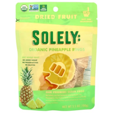 Сушеные фрукты Solely, ананасовые кольца, 100 г