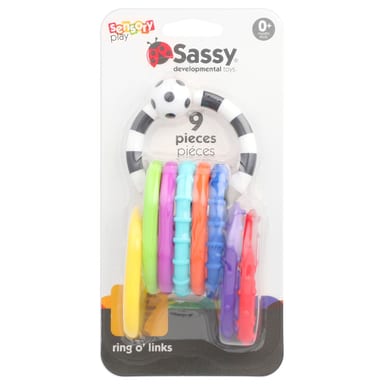 Кольца Sassy, 0+ месяцев, 9 штук